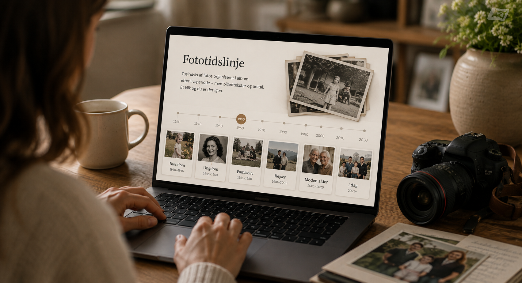 Gem billeder og videoer i en fototidslinje